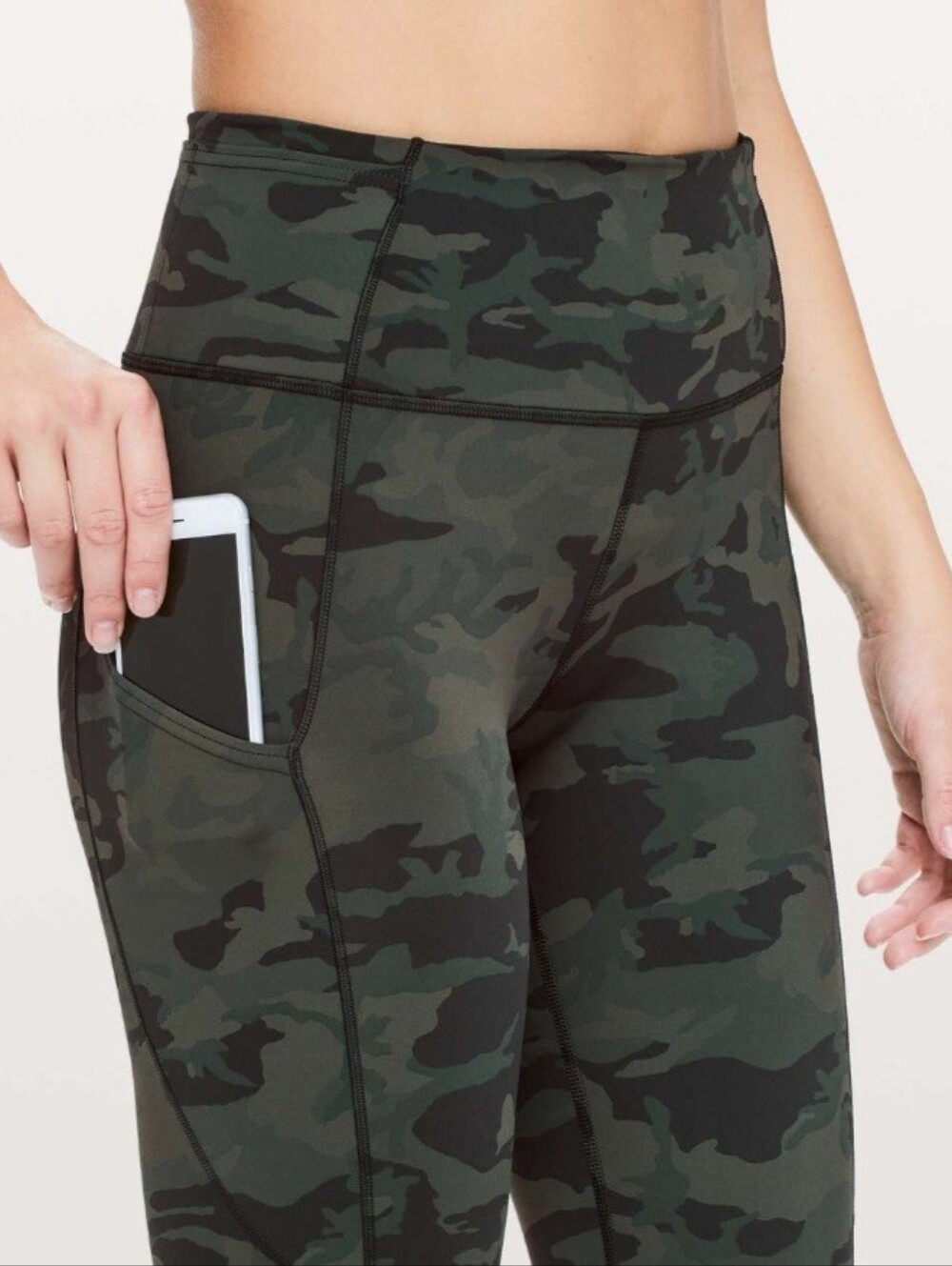Lululemon Fast N Free Nulux 7/8 Camo Tight II Womens Sz 6